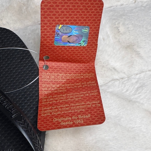 Havaianas Black Flip flop Sandals Size 39-40 US 9-10 - Picture 4 of 5